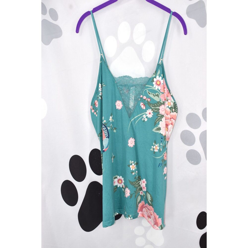 Flora Nikrooz Urban Outfitters Spaghetti Strap Floral Chemise Cami Lounge Large